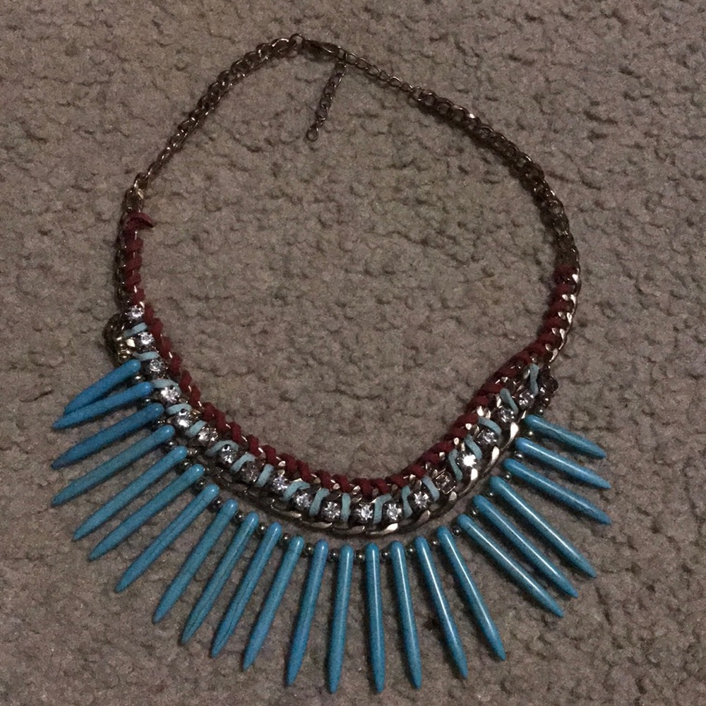 Stone and diamond statement necklace!
